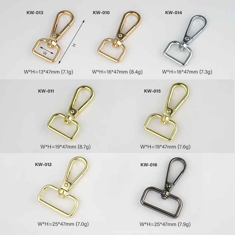 38mm Black Metal Swivel Snap Hook for Bag Straps Durable and Sturdy Design