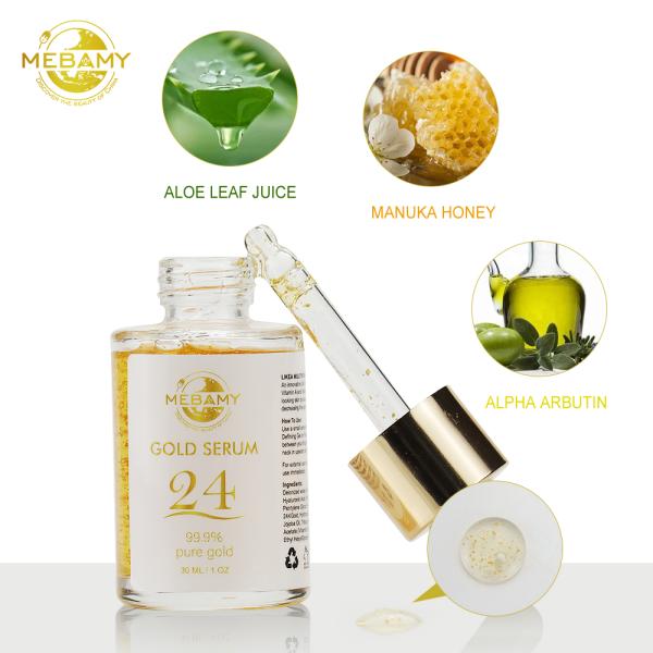 24k Gold Foil Organic Face Serum Anti Aging For Combination Skin