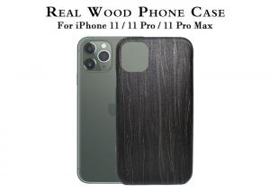 China Lightweight Black Ice Engraved iPhone 11 Pro Max Wood Case on sale