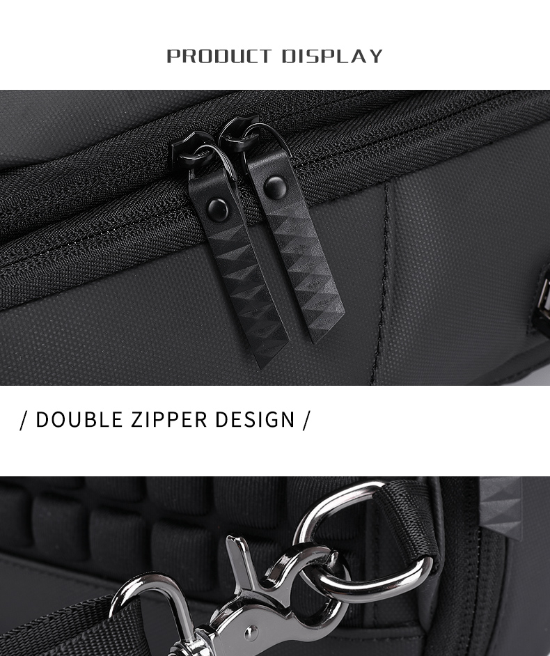 High quality custom logo men's fashion waterproof business sling bag shoulder bag chest bag