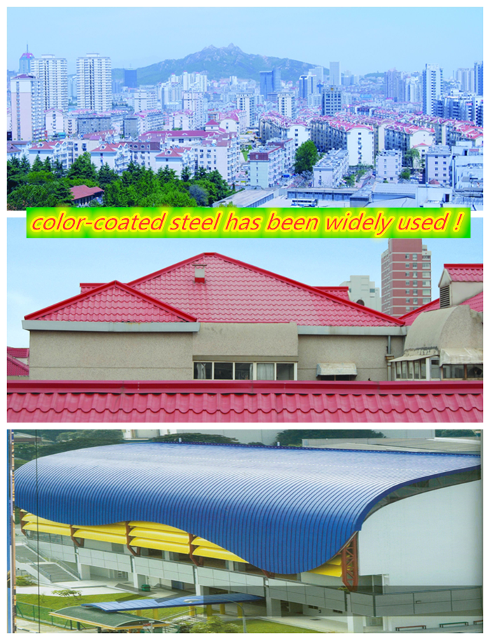 Silicon Micron Polyester Primer Gb T 12754 PPGI Colour Coated Sheet