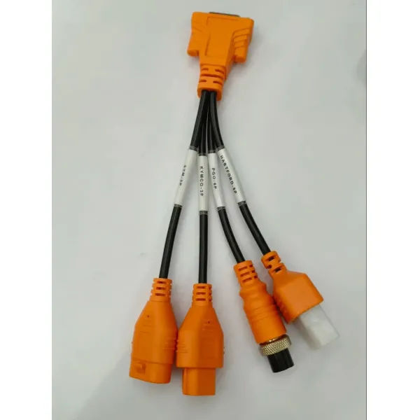 3-in-1 Motorcycle OBD2 Cable Adapter for PGO 6Pin HARTFORD 6Pin KYMCO 3Pin SYM 3Pin Diagnostic Connector