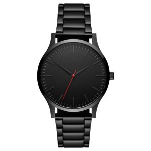 Quality Chinese Quartz Watches 316L Stainless Steel Black Metal Belt Watches wholesale