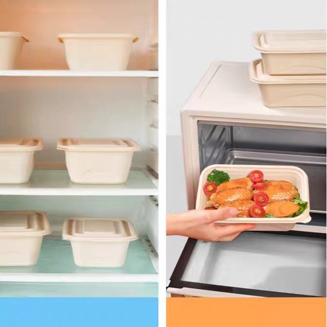 Lunch Eco Friendly Disposable Bowls Microwave Takeaway For Restaurant