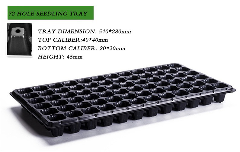 Durable whole sales plastic seedling tray (32cells /50/72/105/128/200 cells)