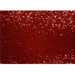 Quality Environmental Friendly Glitter Material Red Chunky Width 138cm 50m Rolls wholesale