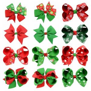 China Wholesales Christmas Floral Korean Flower Girls Butterfly Kids Hairclips Hair Accessories Hairpins on sale