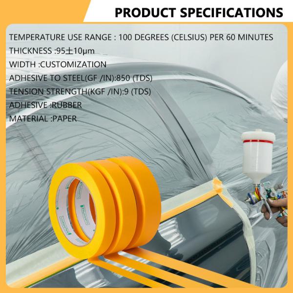 High-Adhesion Masking Tape For Painting 48mm X 50m Heat Resistant