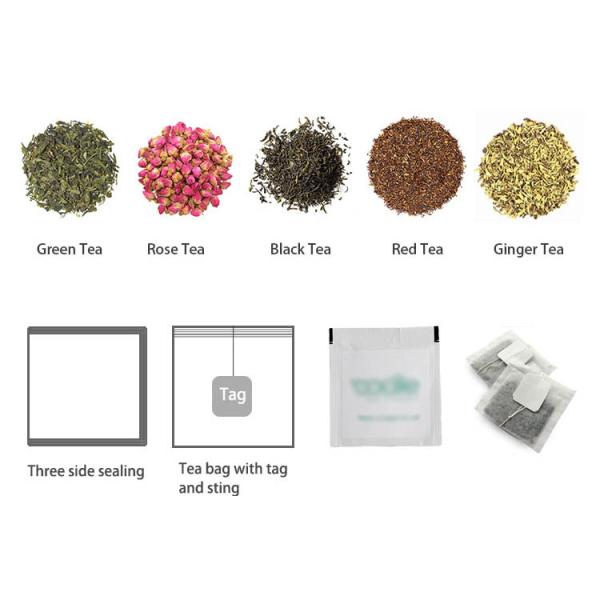 Rose Tea Bags Filling Packing Machine Trilateral Sealing PLC Control