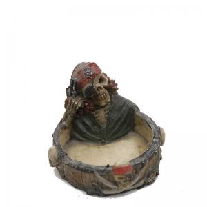 China Halloween Skeleton Head  Resin Ashtray Novelty Cute For Home Decoration on sale