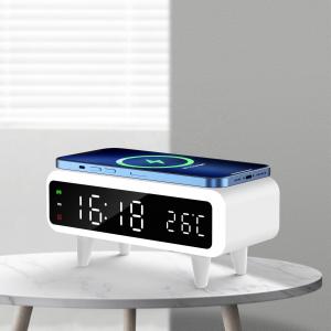 Quality LED Display Qi Wireless Alarm Clock , Compatible Qi Enabled Wireless Charger wholesale