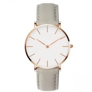 China Japanese Quartz Movement Ladies Leather Watch 20mm Leather Strap Watch on sale