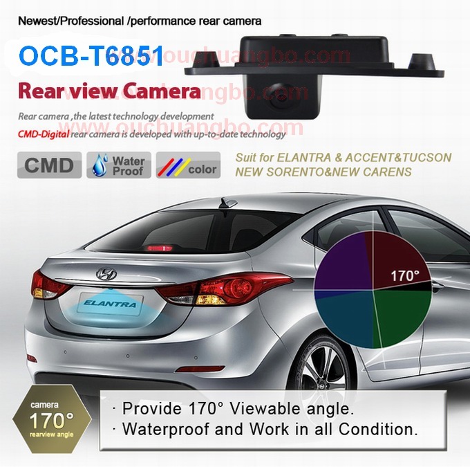 Ouchuangbo CCD Car rearview waterproof for Hyundai Elantra /Accent /Tucson OCB-T6851