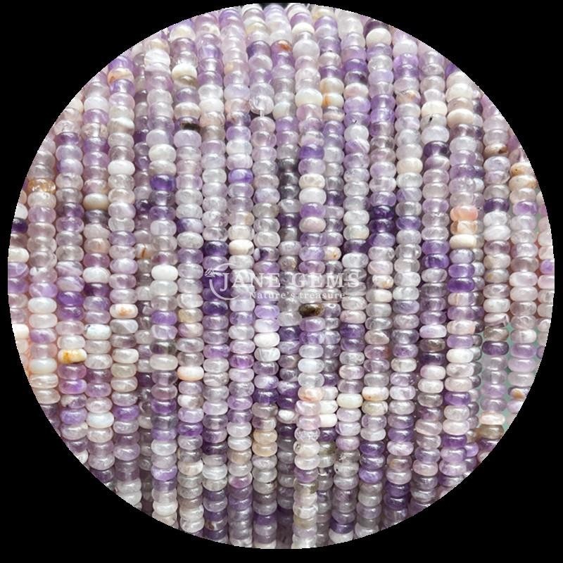 Crystal Gemstone Rondelle Abacus Shape HeShi Bead Various Stone Types Loose Bead Strands For Jewelry Making