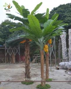 China UVG decorative fake plant artificial banana tree in plastic fruit for offiice decoration on sale