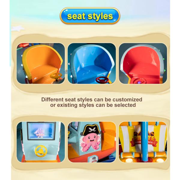 Wholesale Kiddie Ride Coin Operated Kiddie Rides Swing Car Arcade Kids Ride On Pirate Naval Warfare Machine Interactive Video Game Machine