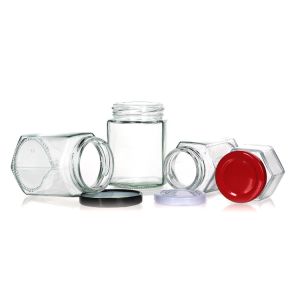 Food Grade 250Ml 500Ml Hexagonal Jar Manufacturer With Tinplate Cap