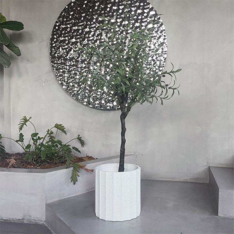 Beautifully Crafted Fiber Clay Planter For Your Greenery Collection