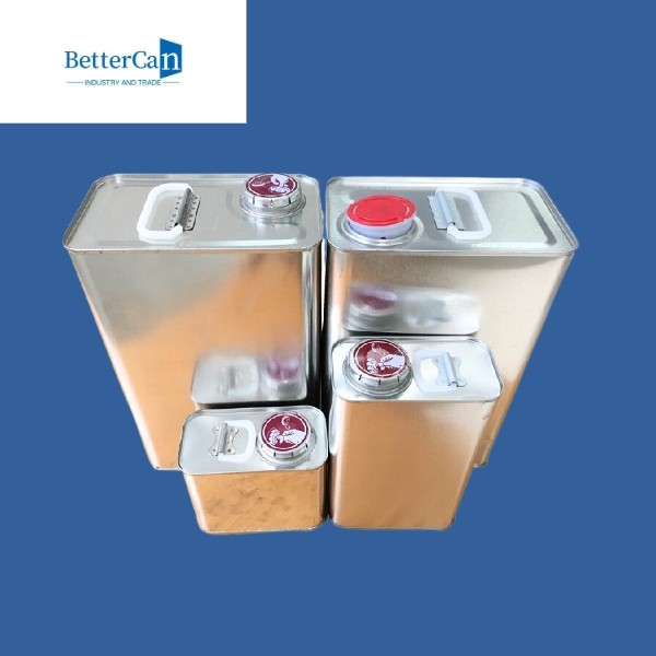 Square 5L Metal Can , Empty Paint Gallon Cans For Thinner Coating Hardener