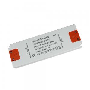 China Plastic Case Constant Voltage LED Driver 12V 75W Power Supply For Strip Light on sale