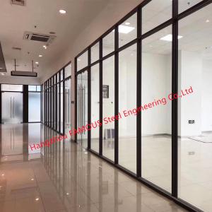 China OEM Demountable Aluminum Frame Double Glass Partition Soundproof on sale