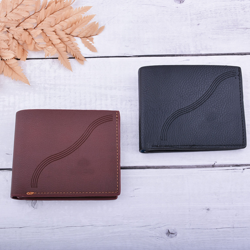 Daily Life Essential Unisex Leather Wallet with Engraved Watch Band and ID Card Holder