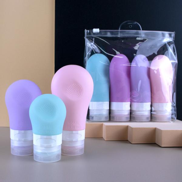 Leak Proof Silicone Cosmetic Bottles Travel Kit 90ML 60ML TSA Approved