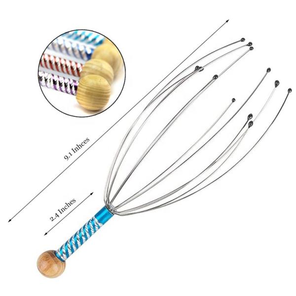 Custom Label Manual 12 Claw Scalp Massager Devices Comfort Head Scalp Massage Machine