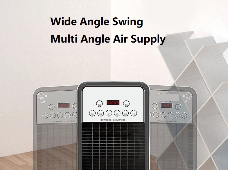 Portable 5L Remote Control Cooling Heating Dual Air Conditioner with Vertical Bladeless Fa