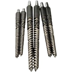 Electric Heating Conical Twin Screw Barrel 38CrMoAlA 2-4mm Bimetallic