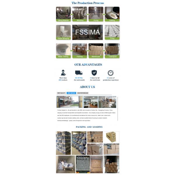 Sanitary Ware Two Piece Toilets French Water System Wash Down 1pcs Toilet With Basin