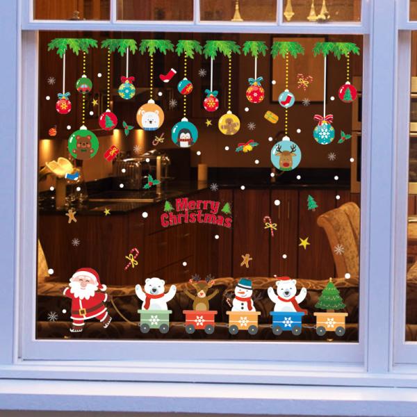 Merry Christmas Wall Stickers Classroom Arrangement Children's Wardrobe PVC