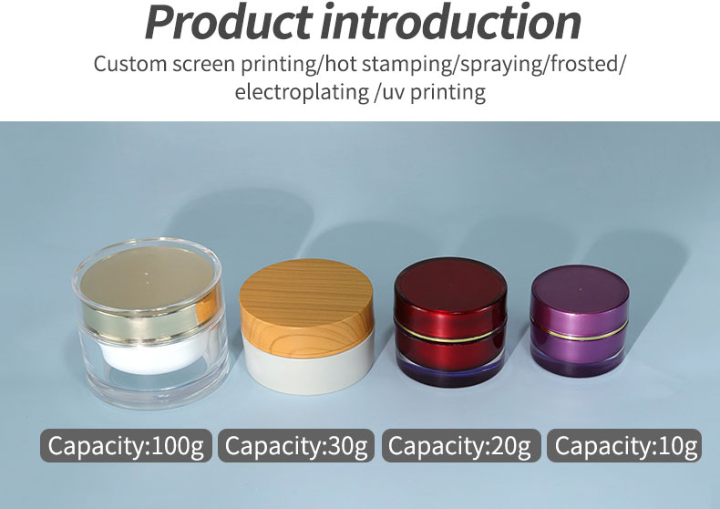Round Shape Eye Cream Bottle for Cosmetic Packaging from Acrylic Plastic