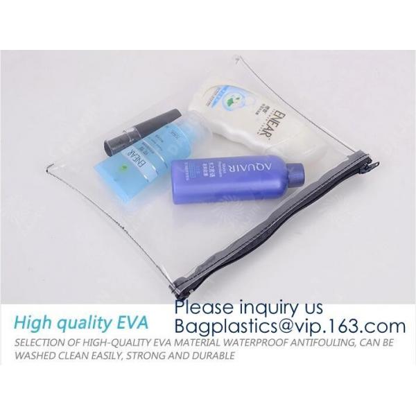 Promotional EVA cosmetic pouch bag with a rubber handle,eco friendly transparent BSCI women EVA cosmetic bag, bagease