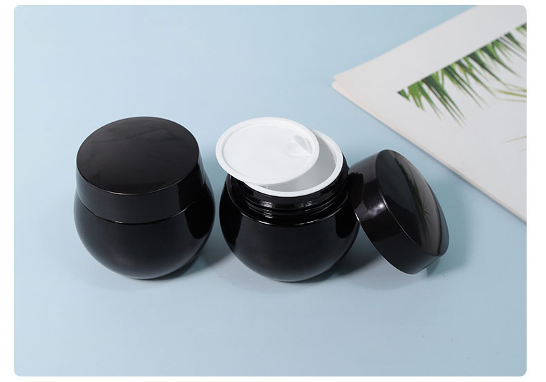 30g/50g Plastic Cap Empty Frosted Black Body Scrub Butter Face Cream Plastic Cosmetic Plastic Plastic Plastic Containers