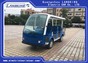 China Multi - Purpose Electric Sightseeing Bus Yellow 11 Seater Fiber Glass Body on sale