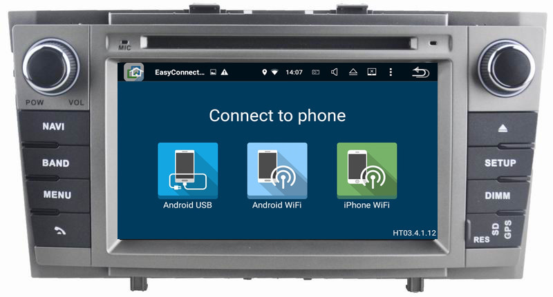 Ouchuangbo car dvd multi media android 7.1 for Toyota Avensis 2008-2013 with bluetooth music mirror link calendar