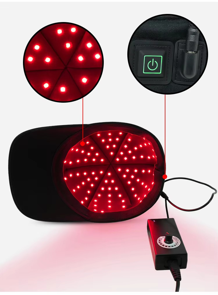 Wearable Red Therapy Light Home Use Infrared Therapy Light Cap Pain Relieve Hair Regrowth 660nm 850nm 150pcs Power Remote Control