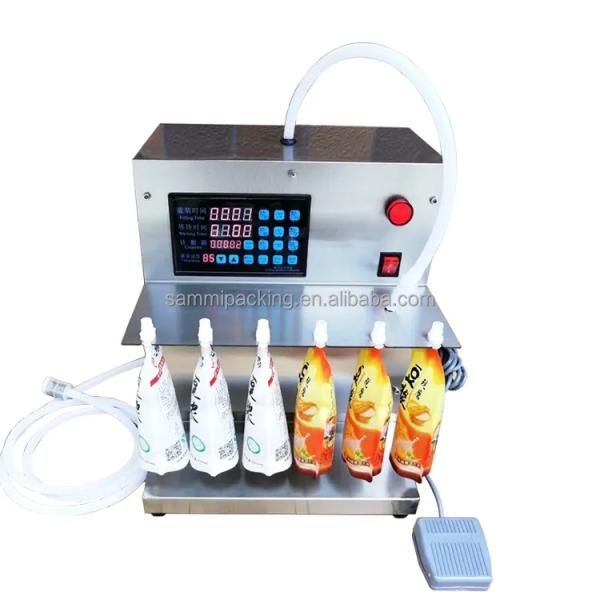 Semi-Automatic Stand-Up Sealing Packaging Machine for Juice Liquid Spout Pouch Filling Accuracy 1ml for Oil