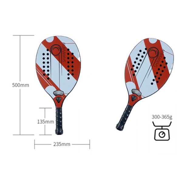 Custom Tennis Paddle Racket Beach Mid Balance Carbon Fiber Padel Racket