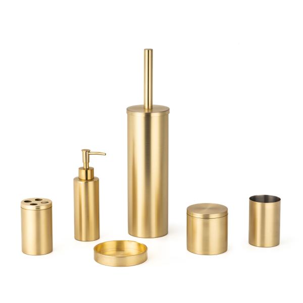 METALS MATERIAL Soap Foam Dispenser Toothbrush Holder Bathroom Accessories Set