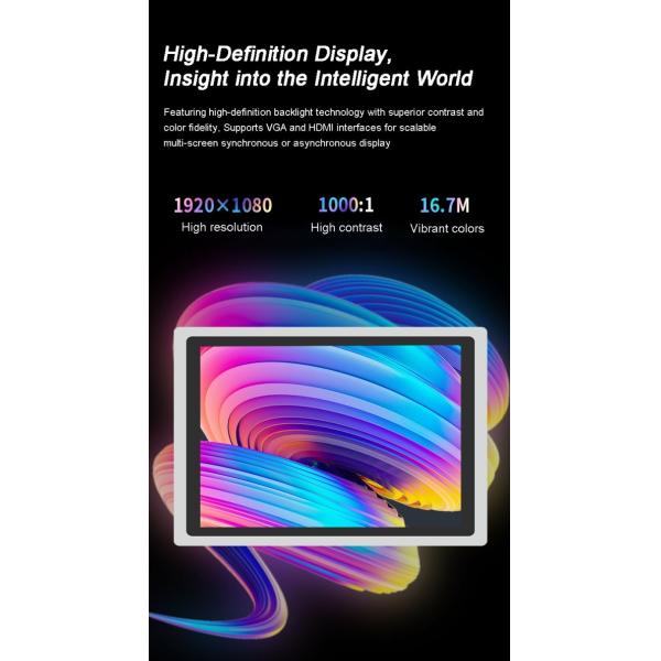 21.5 Inch High Brightness Sunlight Viewable Touch Screen Embedded Panel PC