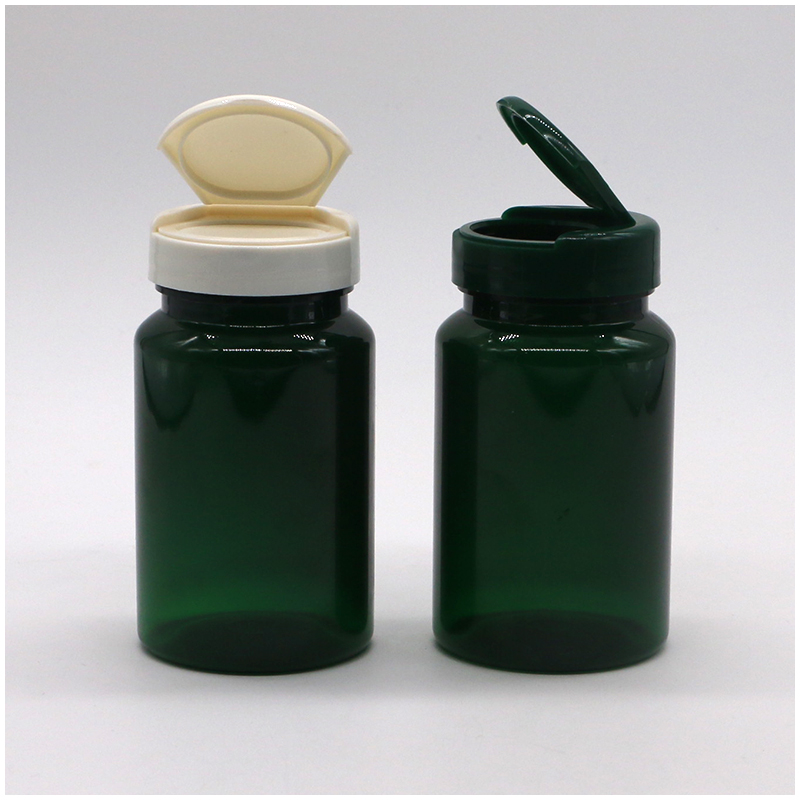 PET 150ml Bottle Wide Mouth Plastic Empty Bottles 5oz Capsule Containers with Flip Cap
