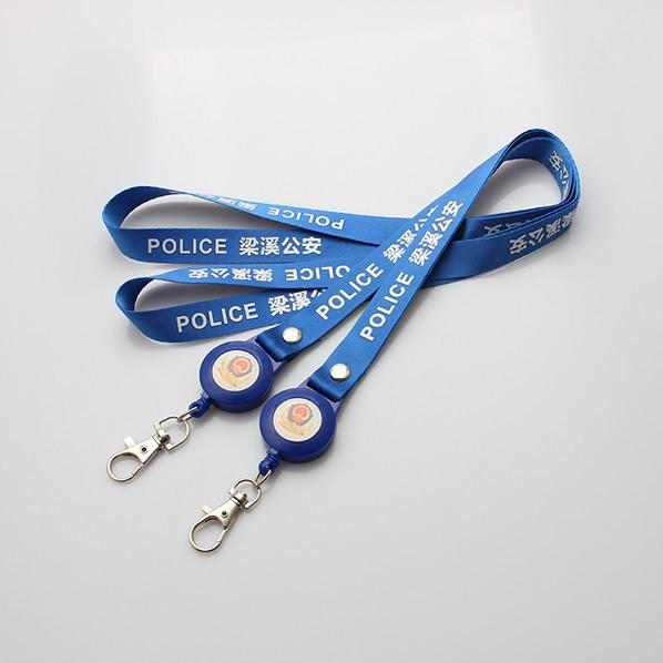 Cheap Retractable id badge holder lanyards Corporate gifts and promotion Retractable Printed Key Flexible badge lanyard for sale