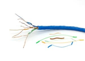 Quality Unshield Bulk CAT6 Ethernet Cable 4 Pairs CCA Copper Clad Aluminum 1.0 HDPE Insulation wholesale