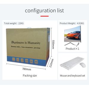 Curved Screen 27inch I7 4960 Gaming AIO PC Wide Angle