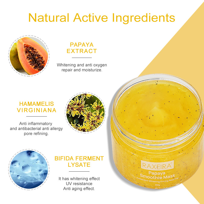 Organic Papaya Mask,Leave-In Sleeping Mask For Nourish And Smooth