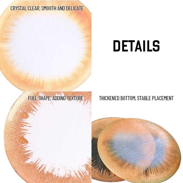 Custom13IN Gold Foil Leaf Rim Glass Plates|Commercial-Grade Shatterproof|B2B Wholesale Pricing