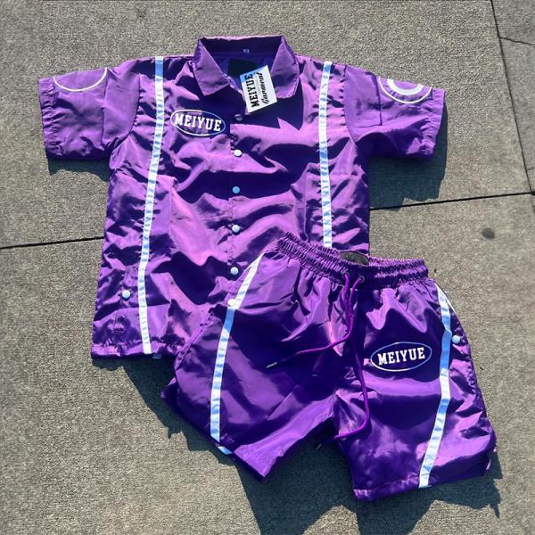 Custom Logo Nylon Polyester Buttons Polo Shirt 2 Piece Set Cargo Shorts Jogging Suit Men Tshirts Short Set Tracksuit for Men