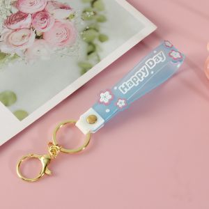 Personalized Luminescent Silicone Pendant Keychain Wrist Keychain Bracelets For